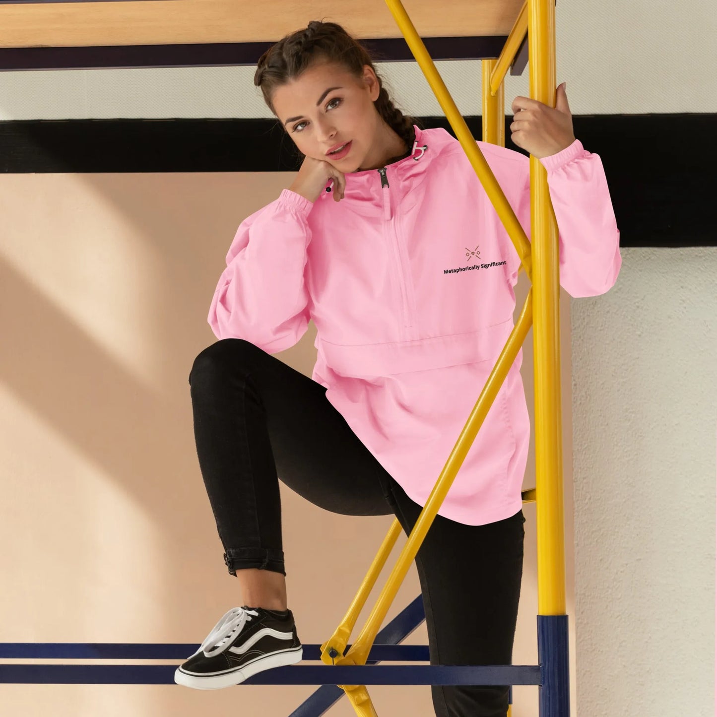 Embroidered Champion | Packable Rain/Wind Jacket | Metaphorically Significant Collection
