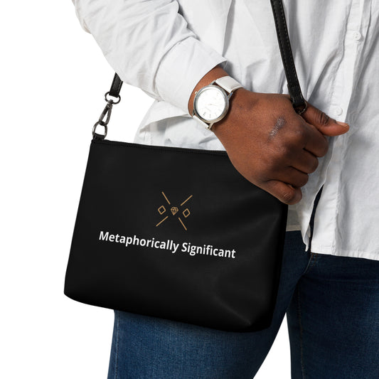 Black Crossbody bag | Unisex | Faux Leather | Metaphorically Significant Collection