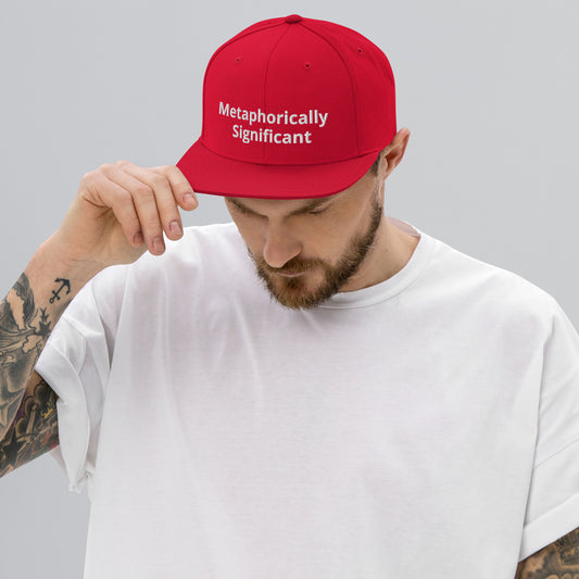 Snapback Hat | ‘Metaphorically Significant’ | Embroidery unisex