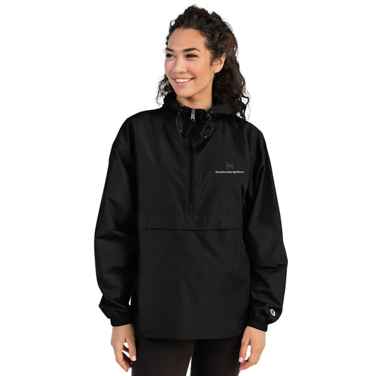 Embroidered Champion |Packable Rain/Wind Jacket | Metaphorically Significant Collection