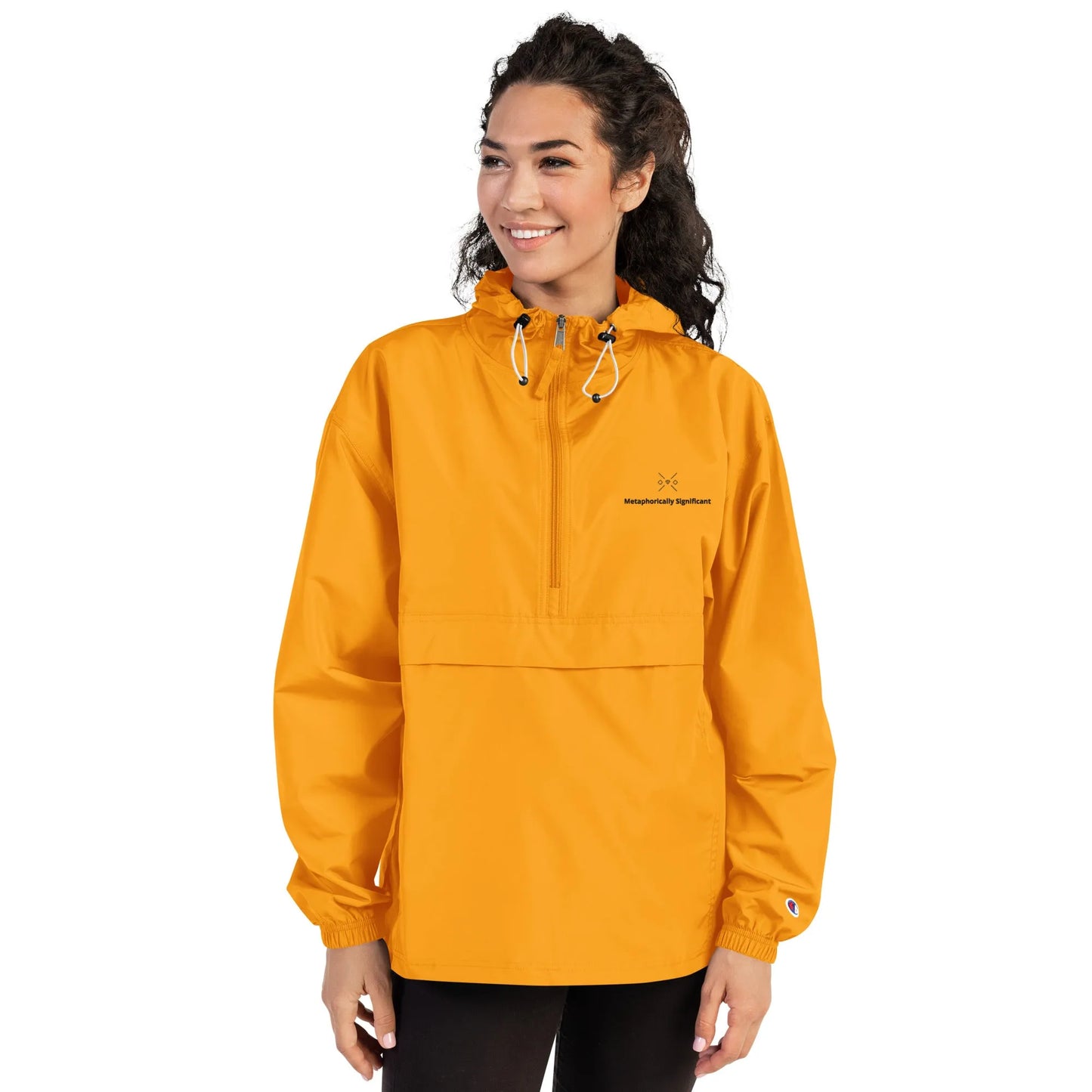 Embroidered Champion | Packable  Rain/Wind Jacket | Metaphorically Significant Collection