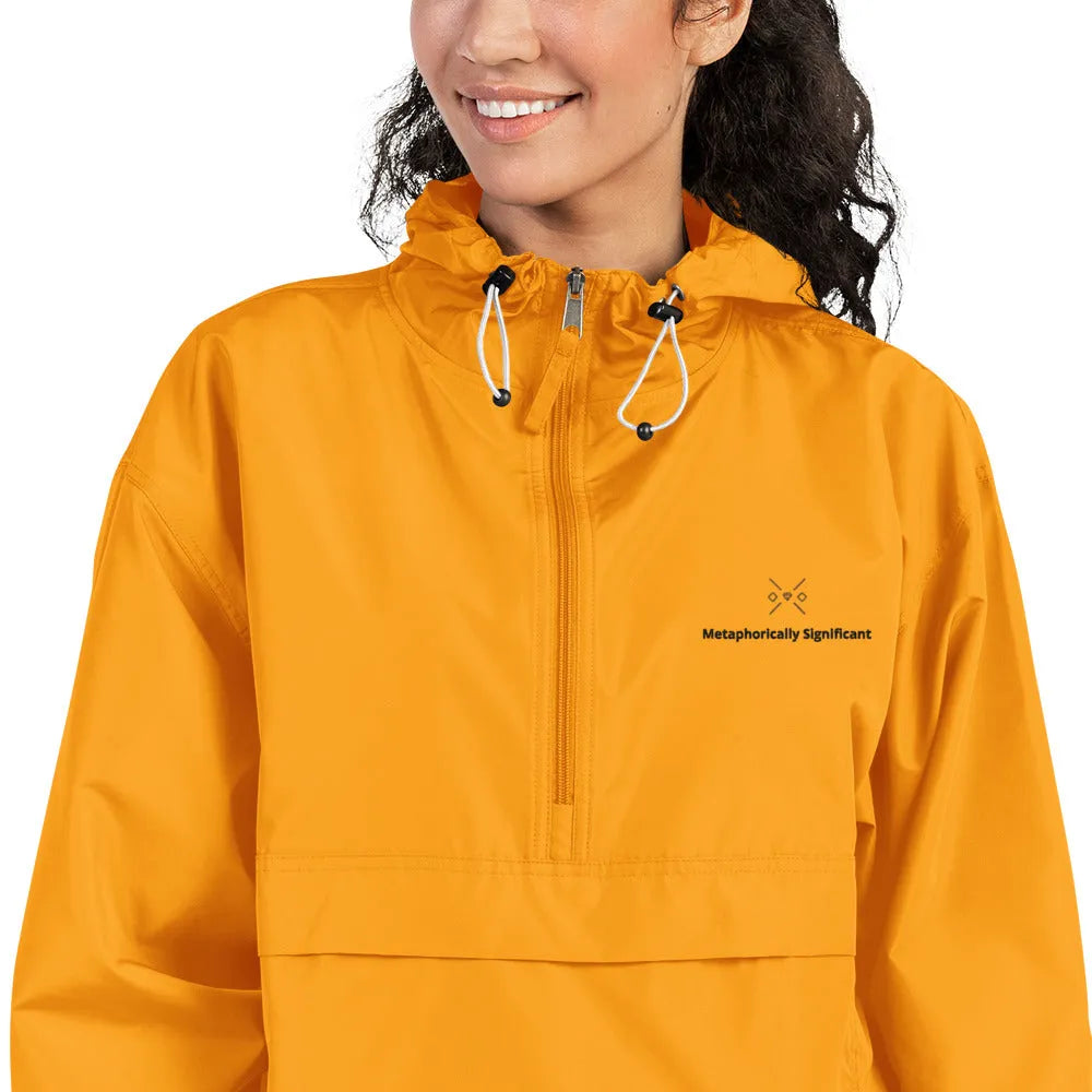 Embroidered Champion | Packable  Rain/Wind Jacket | Metaphorically Significant Collection