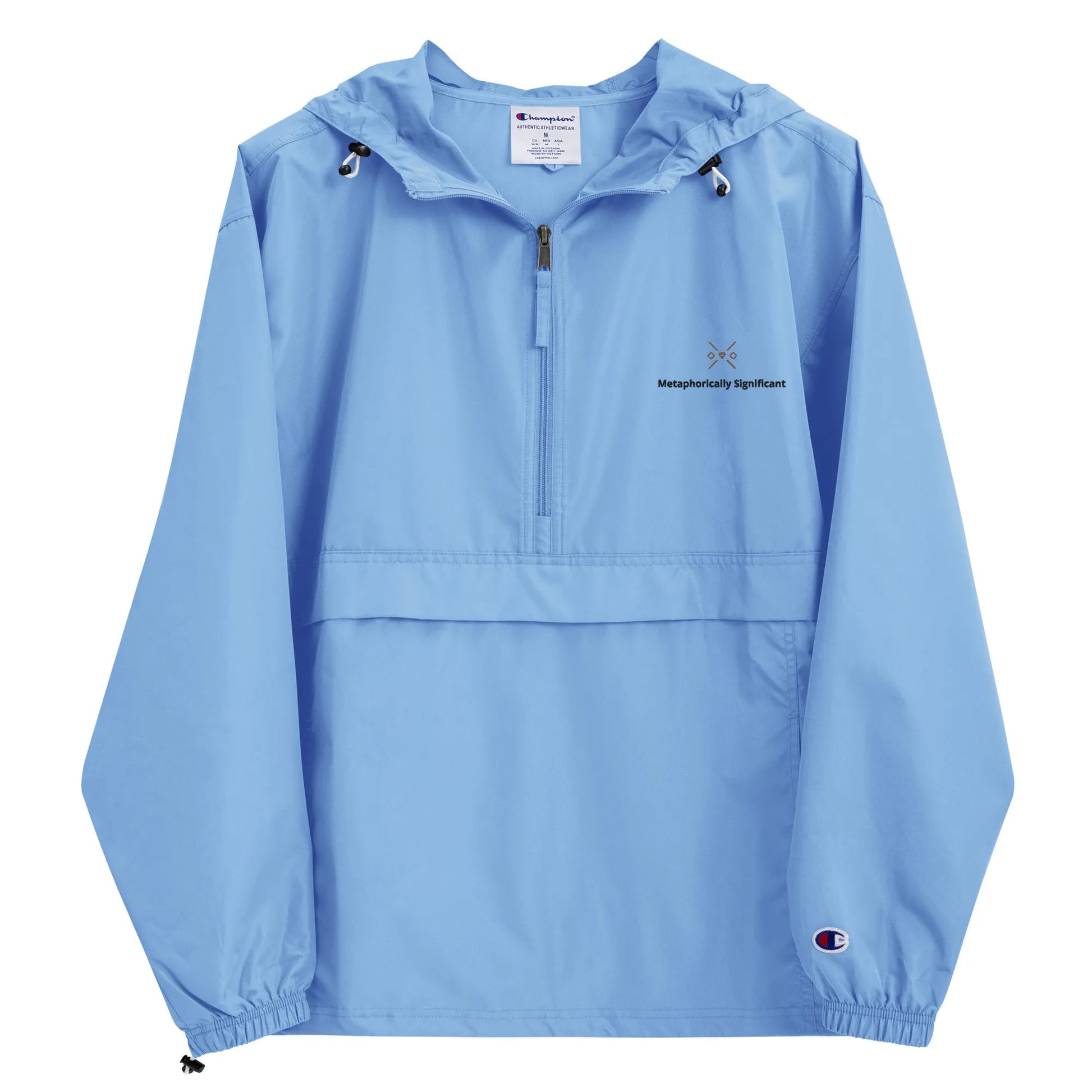Embroidered Champion | Packable  Rain/Wind Jacket | Metaphorically Significant Collection
