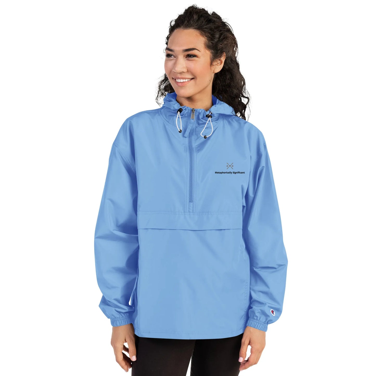 Embroidered Champion | Packable  Rain/Wind Jacket | Metaphorically Significant Collection