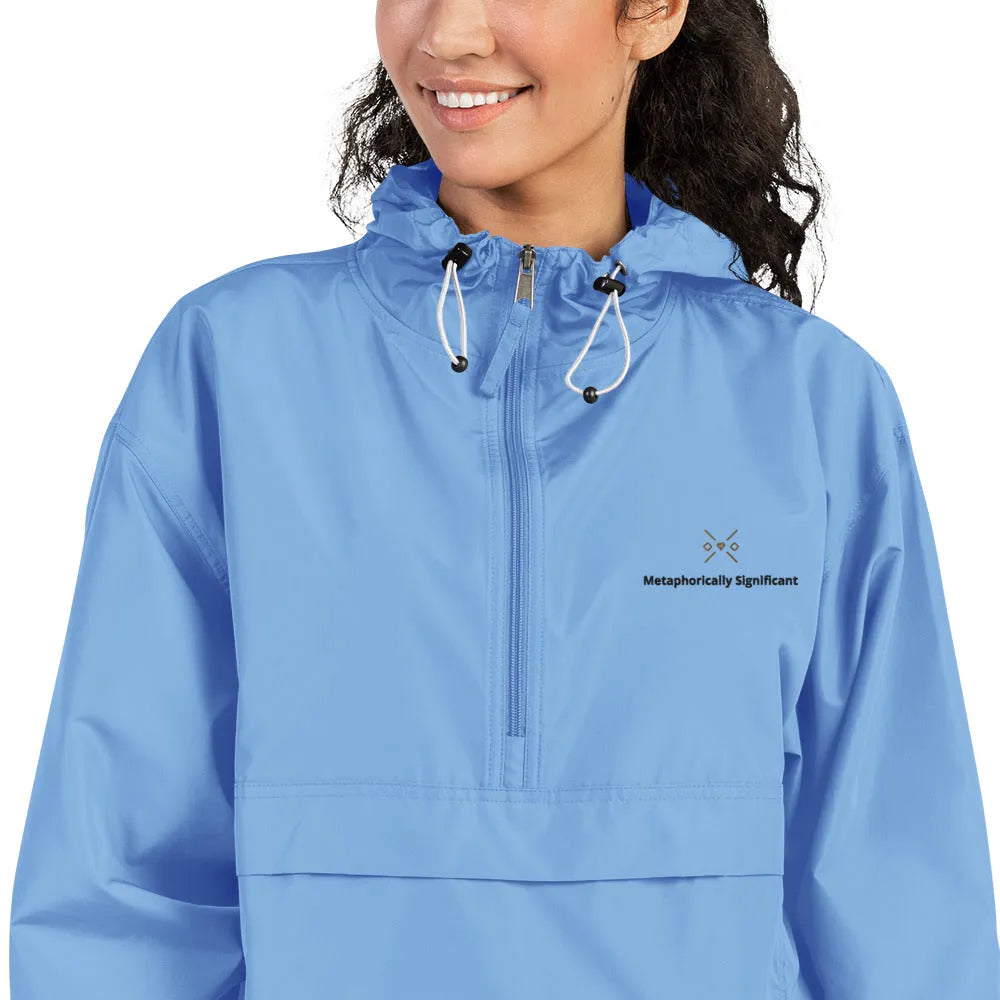 Embroidered Champion | Packable  Rain/Wind Jacket | Metaphorically Significant Collection