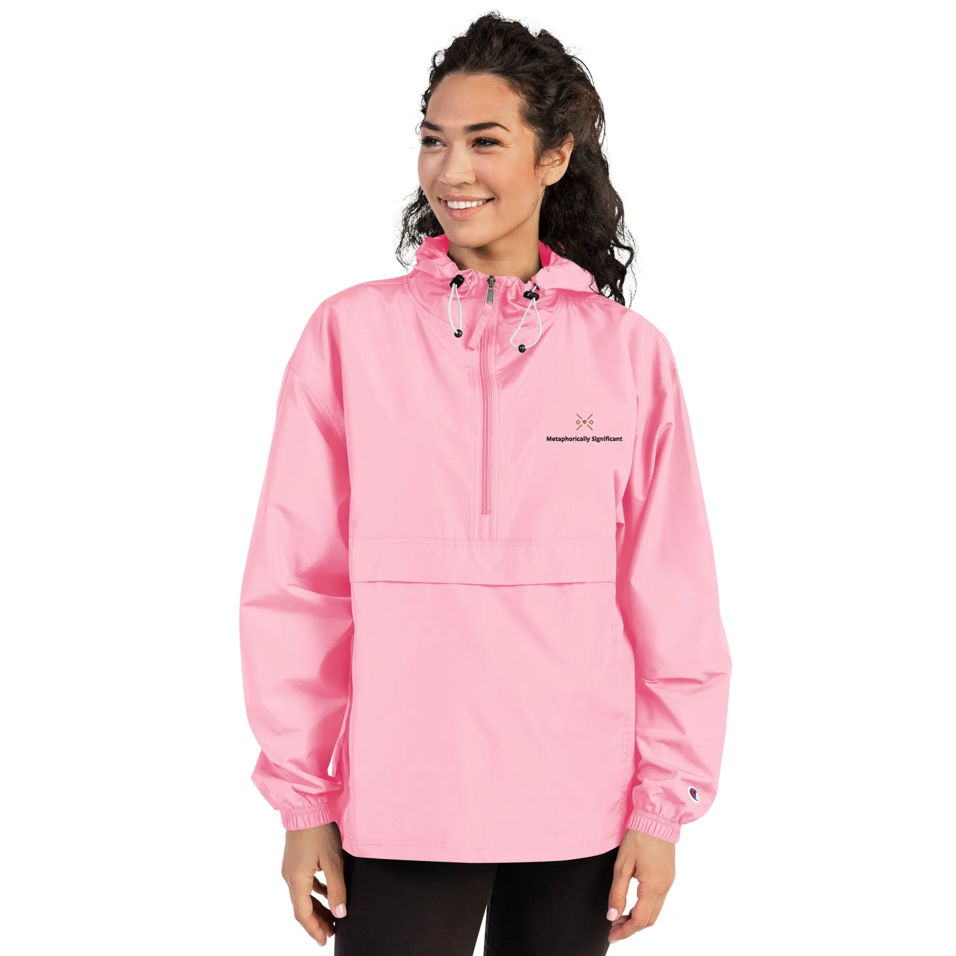 Embroidered Champion | Packable  Rain/Wind Jacket | Metaphorically Significant Collection