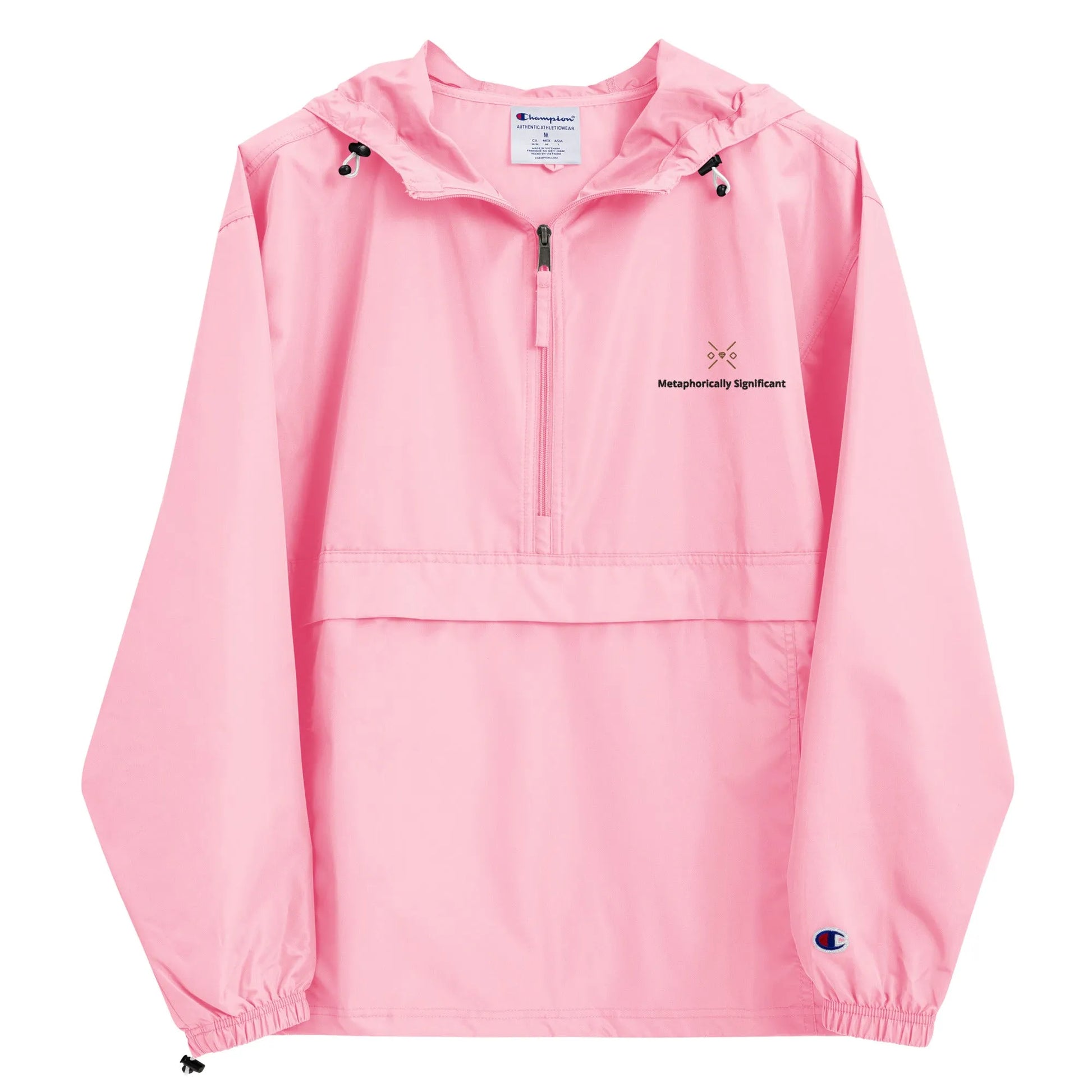 Embroidered Champion | Packable  Rain/Wind Jacket | Metaphorically Significant Collection