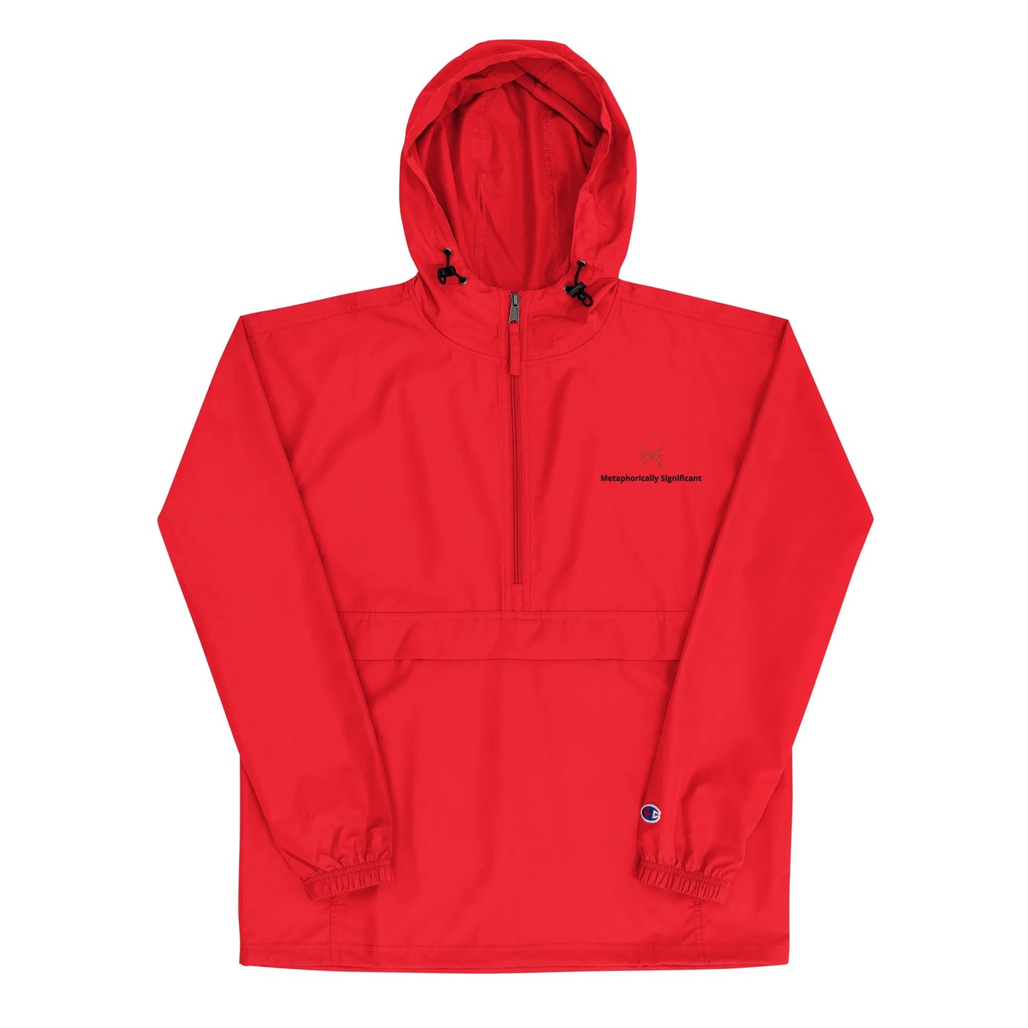 Embroidered Champion | Packable  Rain/Wind Jacket | Metaphorically Significant Collection