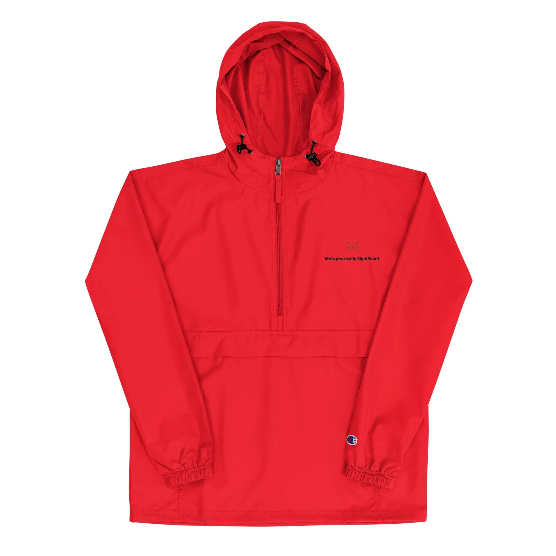 Embroidered Champion | Packable  Rain/Wind Jacket | Metaphorically Significant Collection
