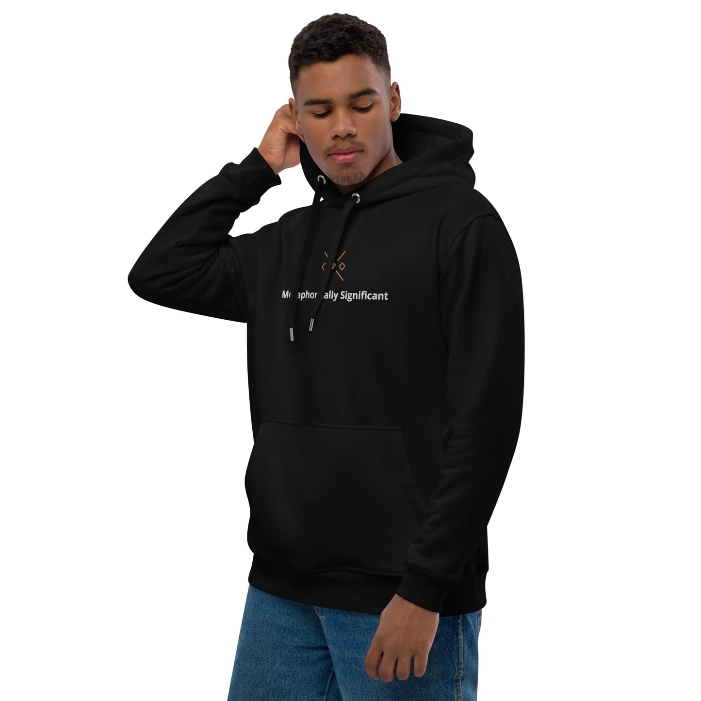 Premium Black eco Hoodie | Metaphorically Significant Collection