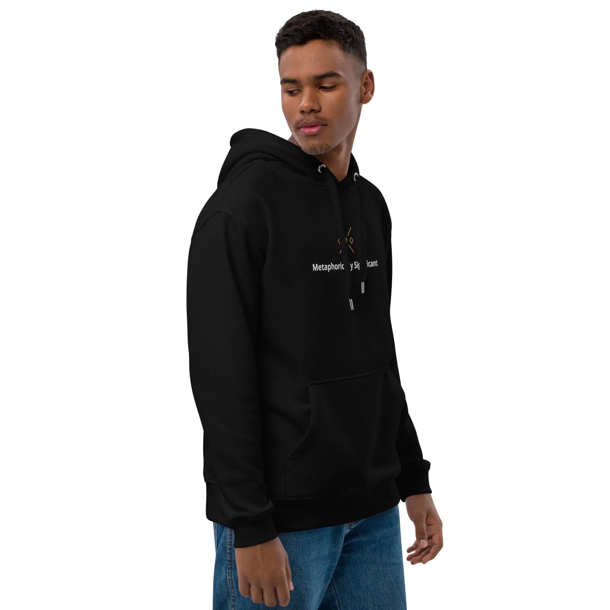 Premium Black eco Hoodie | Metaphorically Significant Collection