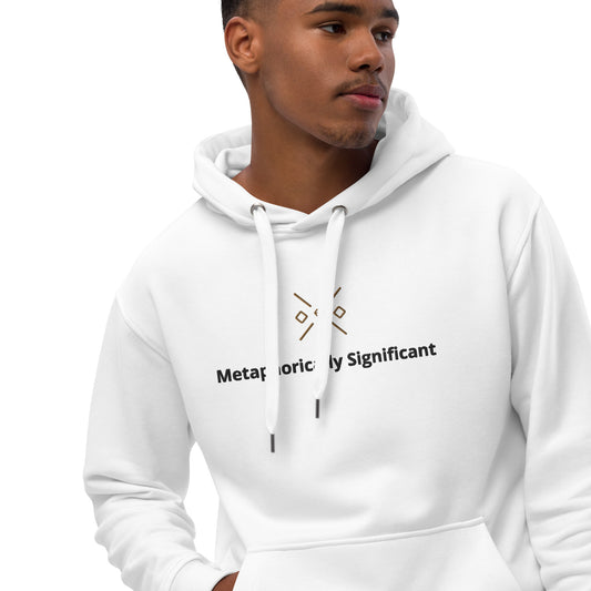 Premium White eco Hoodie | Metaphorically Significant Collection