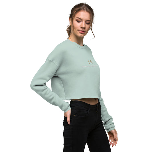 Light Colored Embroidered Crop Sweatshirt | Metaphorically Significant Collection