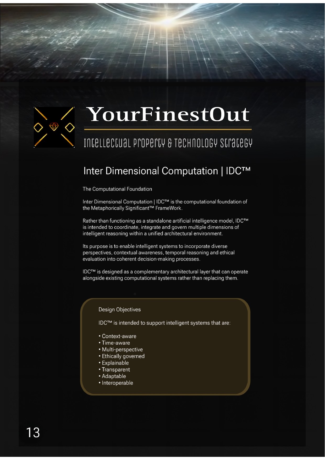 YourFinestOut, IP & Technology Strategy, frame 13